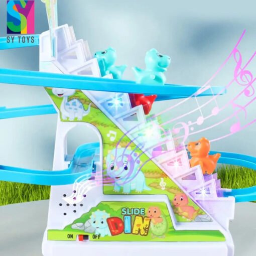 Musical Dinosaur Slide Race