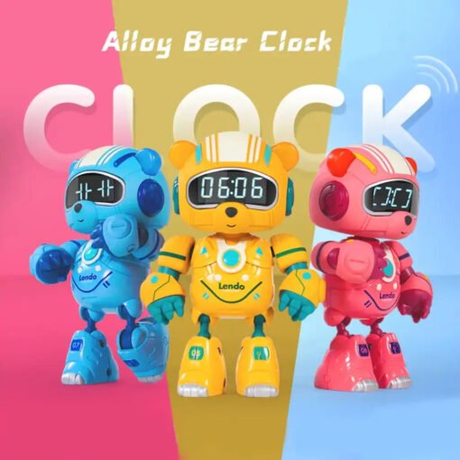 Smart Robot Bear Alarm Clock with Chair - Image 2