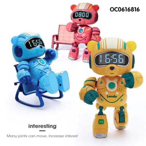 Smart Robot Bear Alarm Clock with Chair - Image 6