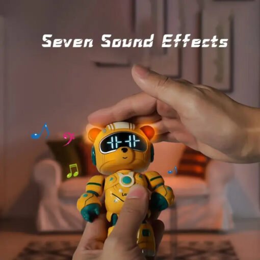 Smart Robot Bear Alarm Clock with Chair - Image 3